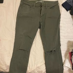 Army green jeans